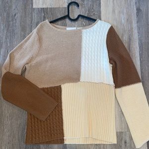 Liz Claiborne patchwork sweater